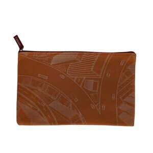 Emirates Small Orange and White Cosmetic Toiletries Bag Accessories Travel Pouch